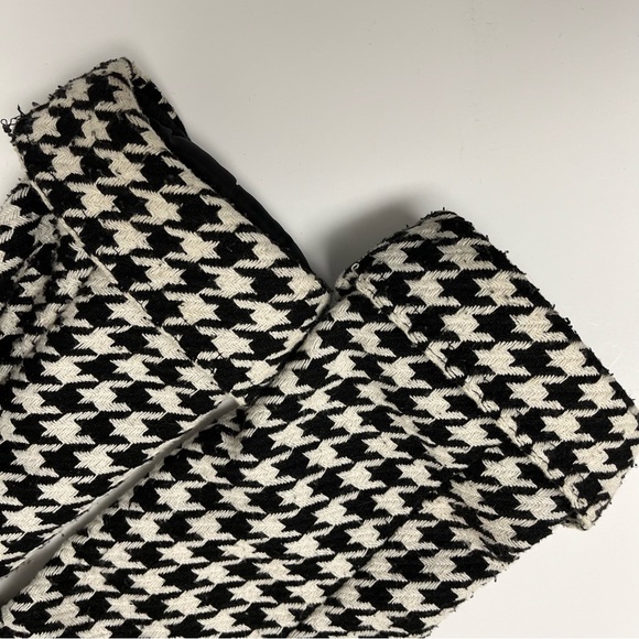 JouJou Fashion Houndstooth mid-length Peacoat (Pea Coat) - Picture 10 of 12